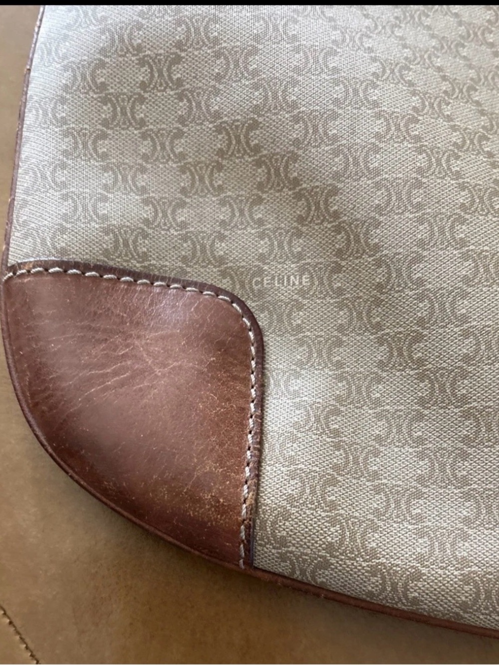Celine vintage Handbag Shopper Bag 2006 Leather And PVC Rare Beautiful - Picture 6 of 14